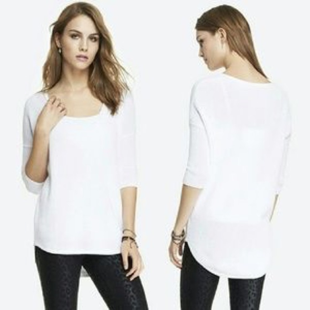 E X P R E S S : Classic “London” Sweater in White